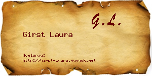 Girst Laura névjegykártya